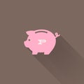 Piggy bank. Vector illustration Royalty Free Stock Photo