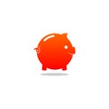 Piggy bank vector logo Royalty Free Stock Photo