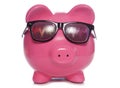 Piggy bank wearing Raving party glasses