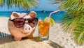 Piggy Bank on Vacation