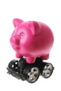 Piggy Bank with Wheels Royalty Free Stock Photo