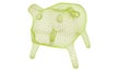 Piggy Bank wireframe poly mesh 3d render illustration