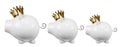 Piggy Banks with Crown Royalty Free Stock Photo