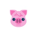 Piggy Flushed Face Emoji flat icon