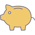 Piggy Isolated Vector icon which can easily modify or edit