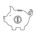 Piggy savings isolated icon