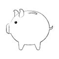 Piggy savings isolated icon