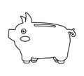 Piggy savings isolated icons