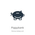 Piggybank icon vector. Trendy flat piggybank icon from startup stategy and success collection isolated on white background. Vector