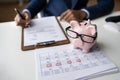 Piggybank Money Investment Schedule Royalty Free Stock Photo