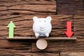 Piggybank Money Savings Interest Up