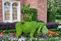 Piglet and Eeyore topiary display figure on display at Disney World