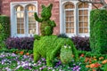 Piglet and Eeyore topiary display figure on display at Disney World