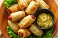 Pigs in a blanket Royalty Free Stock Photo