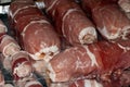Pigs In Blankets Meat Bacon and Sausage Wrapped Together Royalty Free Stock Photo