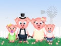 Pigs family