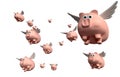 When Pigs Fly Group Royalty Free Stock Photo