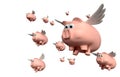 When Pigs Fly Group Royalty Free Stock Photo