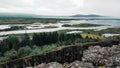 Pigvellir, view of the landscape icelandic where the two tectonic plates join, Pigvellir, Iceland