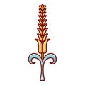 Pigweed wheat icon, cartoon style.