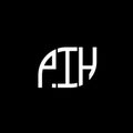 PIH letter logo design on black background.PIH creative initials letter logo concept.PIH vector letter design Royalty Free Stock Photo
