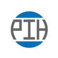 PIH letter logo design on white background. PIH creative initials circle logo concept. PIH letter design Royalty Free Stock Photo