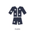 pijama icon on white background. Simple element illustration from clothes concept