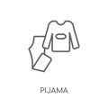 Pijama linear icon. Modern outline Pijama logo concept on white