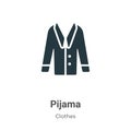 Pijama vector icon on white background. Flat vector pijama icon symbol sign from modern clothes collection for mobile concept and