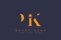 PIK abstract letter logo design Royalty Free Stock Photo