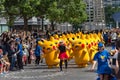 Pikachu Outbreak! 2018 Over 1,500 Pikachus to appear & parade in Yokohama Royalty Free Stock Photo