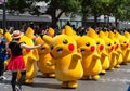 Pikachu Outbreak! 2018 Over 1,500 Pikachus to appear & parade in Yokohama Royalty Free Stock Photo