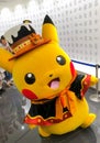 - Pikachu wearing a Halloween costume at an event at the Pokemon Center DX in Nihonbashi