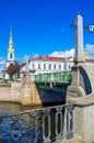 The Pikalov bridge in St Petersburg Royalty Free Stock Photo