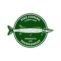 Pike fishing badge