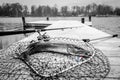 Pike fishing trophy in monochrome Royalty Free Stock Photo