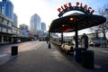 Pike Place Market is empty during Coronavirus closure Royalty Free Stock Photo