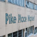 Pike Place Market signage on wall, Seattle