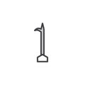 Pike pole filled outline icon