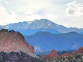 Pikes Peak Colorado Landscape at Garden of the Gods Royalty Free Stock Photo