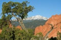 Pikes Peak from the Garden of the Gods Royalty Free Stock Photo