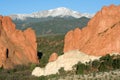 Pikes Peak from the Garden of the Gods Royalty Free Stock Photo