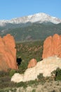 Pikes Peak from the Garden of the Gods Royalty Free Stock Photo