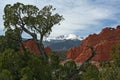 Pikes Peak from the Garden of the Gods Royalty Free Stock Photo