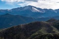 Pikes peak mountain range colorado springs Royalty Free Stock Photo