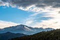 Pikes peak mountain range colorado springs Royalty Free Stock Photo