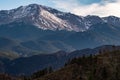 Pikes peak mountain range colorado springs Royalty Free Stock Photo