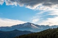 Pikes peak mountain range colorado springs Royalty Free Stock Photo