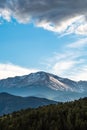 Pikes peak mountain range colorado springs Royalty Free Stock Photo