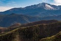 Pikes peak mountain range colorado springs Royalty Free Stock Photo